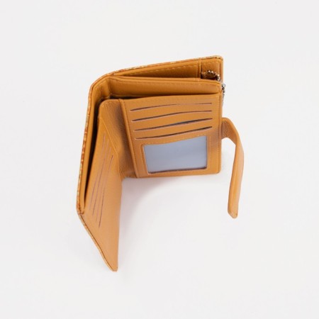 Women's wallet on magnet, yellow color-3