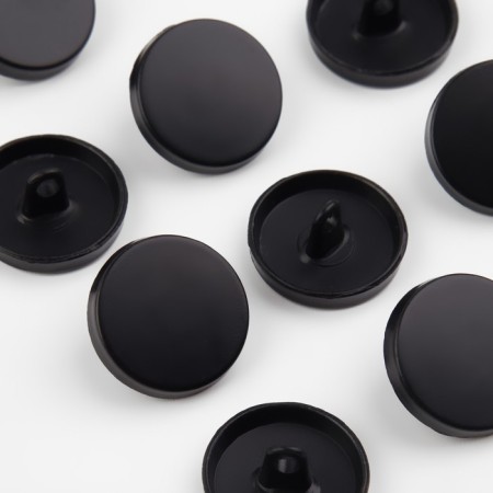 A set of metal buttons on the leg, d = 18 mm, 10 pcs, black matte color-1