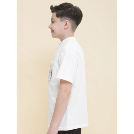 T -shirt for boys, height 128 cm, white color-2