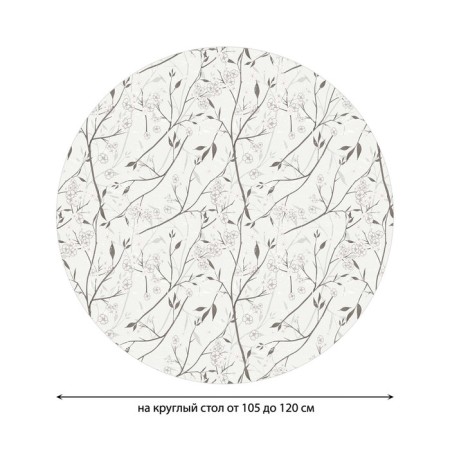 The tablecloth “Spring Garden”, round, oxford, elastic band, size 140x140 cm, diameter 105-120 cm-1