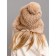 Children's knitted hat with fur, size 52, beige color