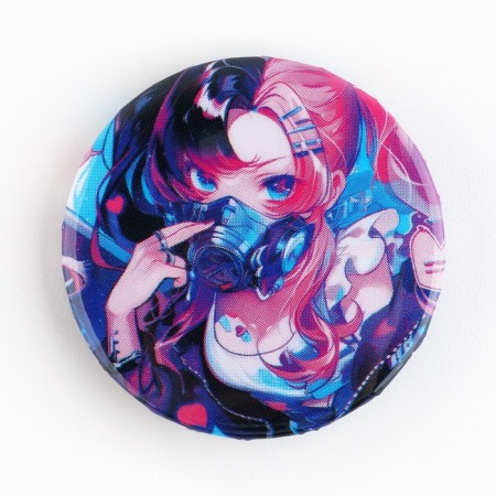 Supply icon "Girl in a mask", d = 38mm-1