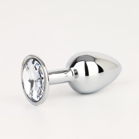 Anal traffic jams, silver, transparent crystal, d = 28 mm-1