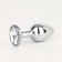 Anal traffic jams, silver, transparent crystal, d = 28 mm