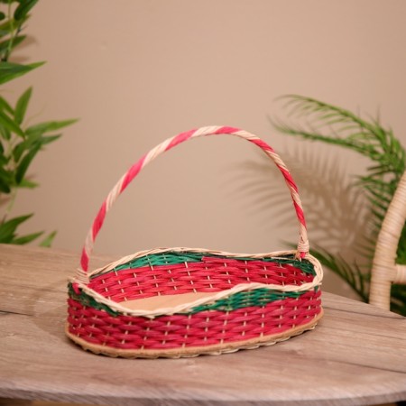 Wicker basket, bamboo 28x20x20 cm