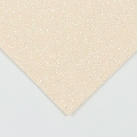 Foamiran glitter 2 mm, 50x50 cm, milk-1