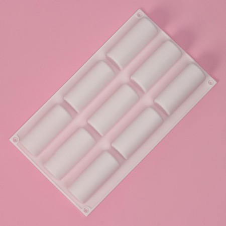 The form for baking the share "Sweets. Bars ”, silicone, 29.3 × 17.5 × 3.5 cm, 9 cells (8.3 × 3.2 × 3.5 cm), Mix color-1