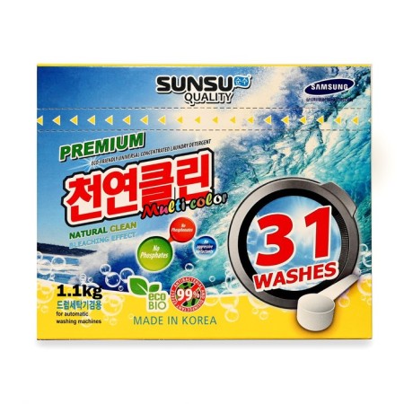Sunsu-Q washing powder, concentrated, for washing colored linen, 1.1 kg