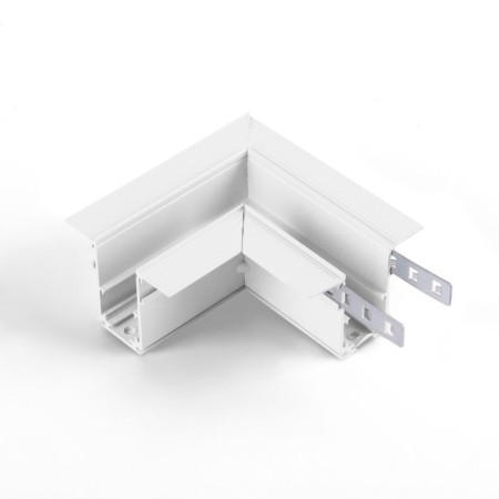 Corner Connector for the built -in tire pipeline Elektrostandard, Slim Magnetic, white color
