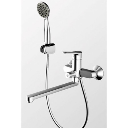 Bravat ECO 7F611147C-LB bath mixer, with long surge and shower water-1