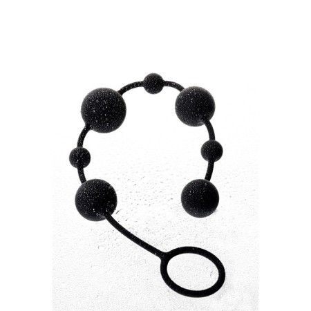 Anal chain Toyfa A-Toys Coron, silicone, black color, 35.9cm-10