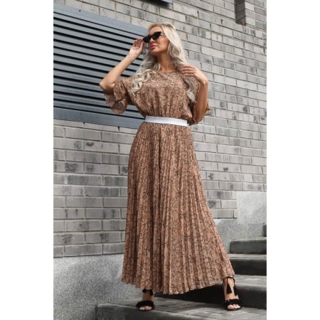 Female dress, size 50, beige color-6
