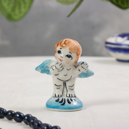 Amur souvenir, gzhel, color, 7.5x3.5 cm