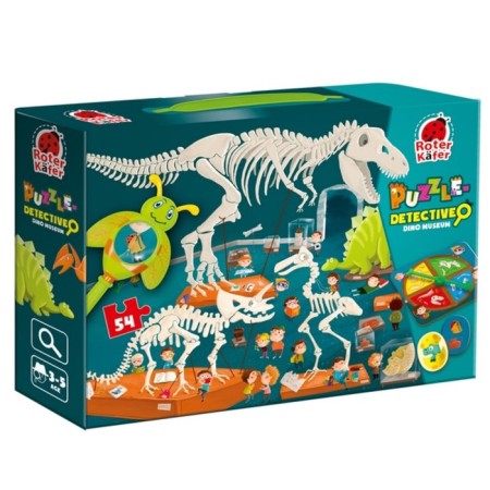 Puzzle-detective "Museum of dinosaurs", Lupa, 24 chips, 54 elements