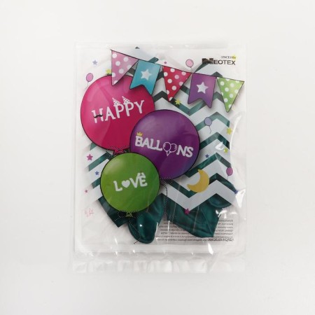 Latex ball 12 ", mother -of -pearl, set 5 pcs., Green color-1