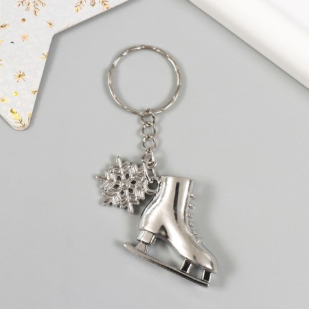 Trick Metal "Horse with Snezhinka" silver 3x3 cm-2