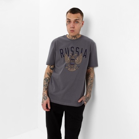 T-shirt male, dark gray color, size 50 (XL)
