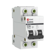 Automatic circuit breaker EKF MCB4729-2-2-25C 2P, 25A, 4.5ka