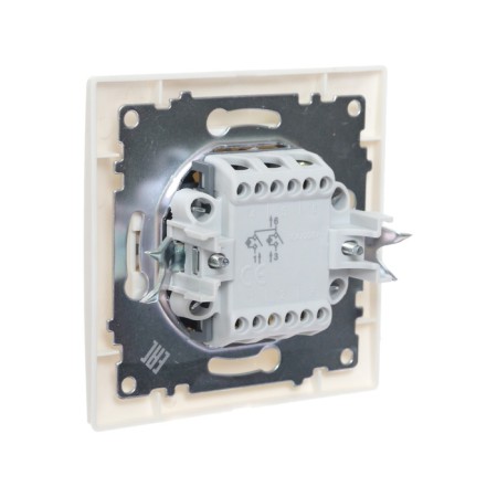 Luazon Lighting "Antei" switch, 10 A, 2 keys, hidden, backlight, white-2