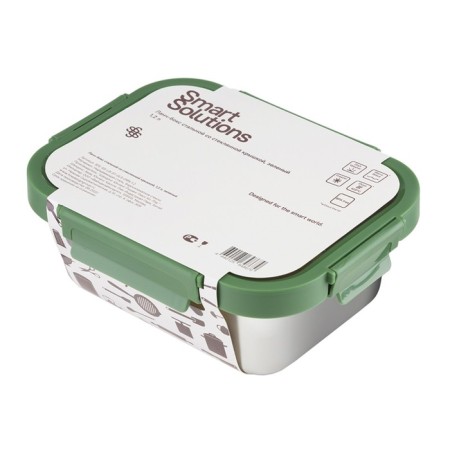Smart Solutions lunch box, glass cover, 1.2 l, green color-4