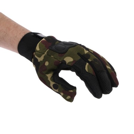 Motorcycle gloves with protective inserts, single -sized, militarians-2