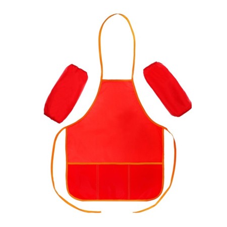 Apron for labor + sleevens, 490 x 390/250 x 160 mm, size S (height 116-146), calligrata, "standard", red-9