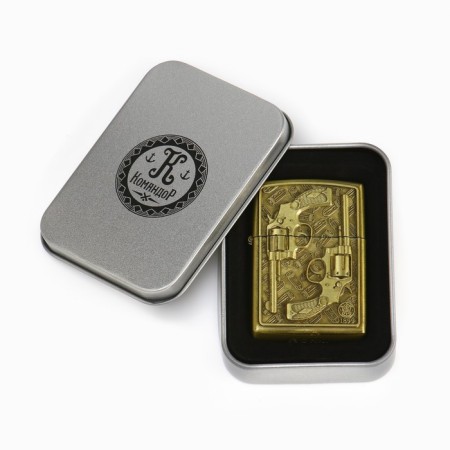 Lighter gasoline "Revolver" in a gift box-3