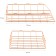 Horizontal Meshu "Rose Gold" paper tray, 1 section, metal, pink gold