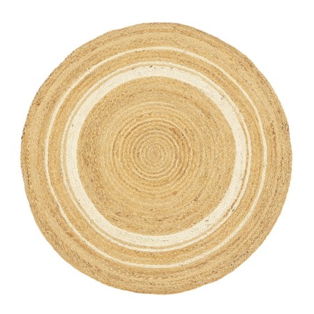 June carpet round with white inserts Ethnic, size 90 cm