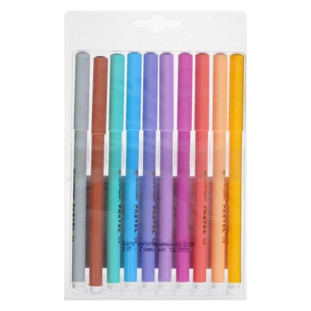 Фломастеры 10 цветов 2.0 мм Centropen 7550 TP Colour World Pastel, смываемые, европодвес-2