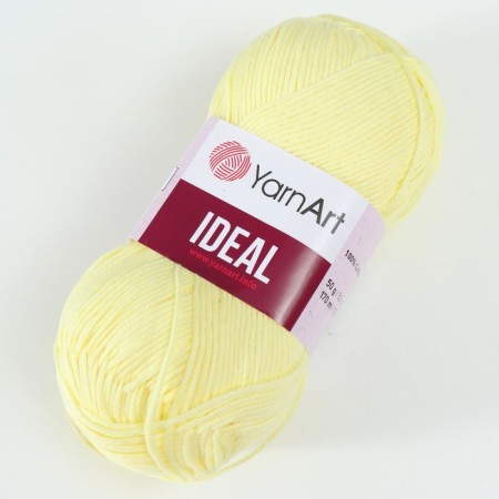 Yarn "IDEAL" 100% cotton 170m/50g (224 yellow)-1
