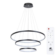Suspended chandelier Arte Lamp Frodo A2197SP-3BK, LED, 145 W, 75x75x140 cm, 5400 lm, remote control, black