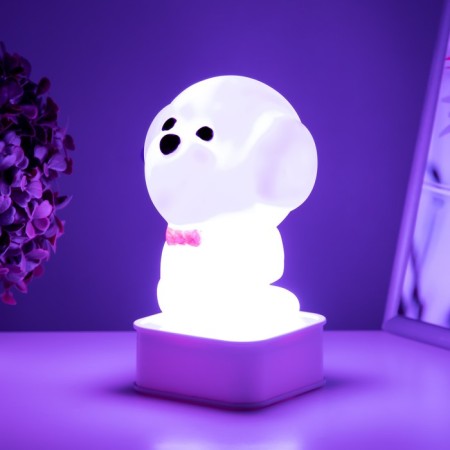 Night "Dog" LED from USB/batteries 4haa white 11.5x11x19 cm Risalux-6
