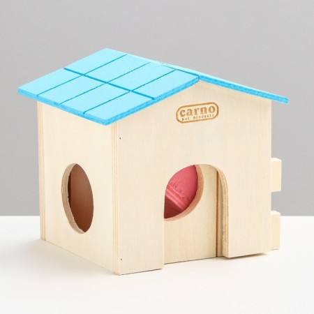 House for rodents with ladder, wood 24.2 x 10 x 10 cm-5