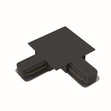 Connector L-shaped for the built-in track system Technical TRA002CL-11B, 9.5x9.5x2 cm, black color