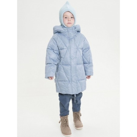 Coat for girls, height 116 cm, gray color-5