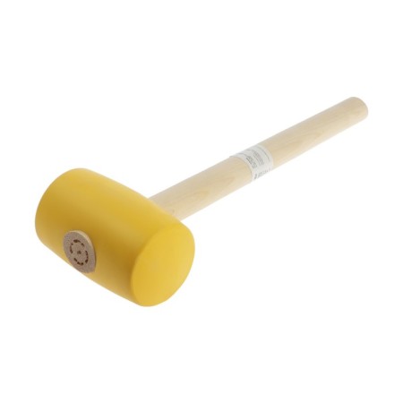 Kiyanka scrap, wooden handle, yellow rubber, 75 mm, 900 g