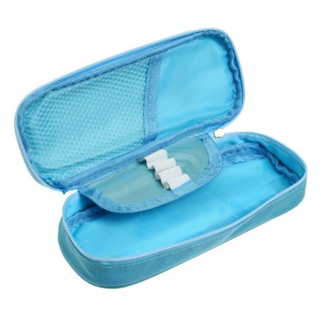 School pencil case with lightning, blue-3