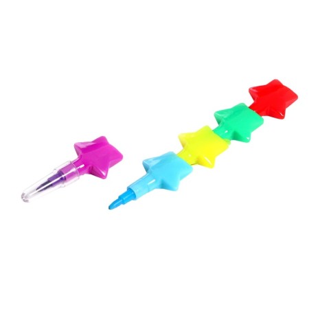 Pencil of wax "stars" 5 colors-6
