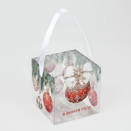 PVS gift box, New Year's Shar, 10 x 10 x 10 cm, New Year-1
