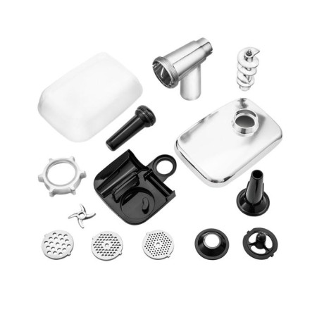 Electric meat grinder KitFort KT-2108, 1800 watts, 1.4 kg/min, 5 nozzles, reverse, silver-3