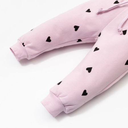 Costume: sweatshirt and pants crumb I am "hearts", height 62-68 cm, pink-9