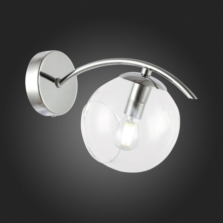 Wall lamp EVOLUCE. Sle102601-01. Ratella. 1x40 W, E14, 14x18 cm, color chromium-1