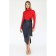 Leather skirt-pencil midi with a cut, size 44