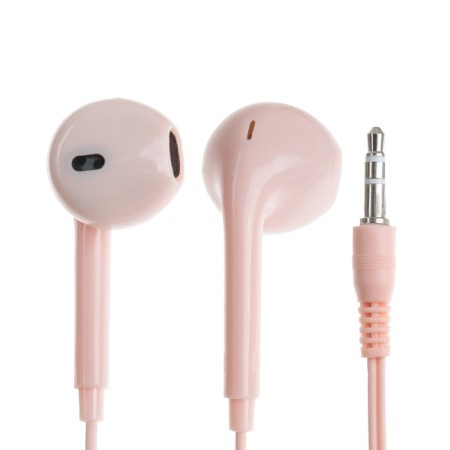 U19 headphones, wired, inserts, 1 m, jack 3.5 mm, pink