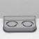 MISKS WITH BOOK "Felix" 0.3 l, 41 x 30 x 6 cm, gray tray, white bowls