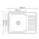 Kitchen car wash Accoona AB4858-L, Sredal, Left, thickness 0.6 mm, 580x480x165 mm, glossy