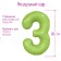 Foil ball 40 "number" 3 ", color mystic pistachio SLIM