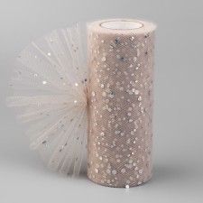 Fatin with sparkles, 15 cm, 11 ± 1 g/sq.m, 23 ± 1 m, color beige No. 37