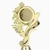 Cup with laurel branch, plastic stand black, 17.3 x 6.4 x 9 cm